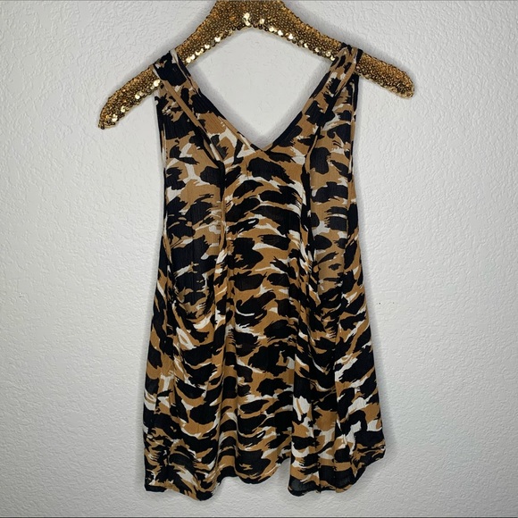 MINKPINK Leopard Animal Print Tank Top Relaxed Fit - Picture 4 of 6